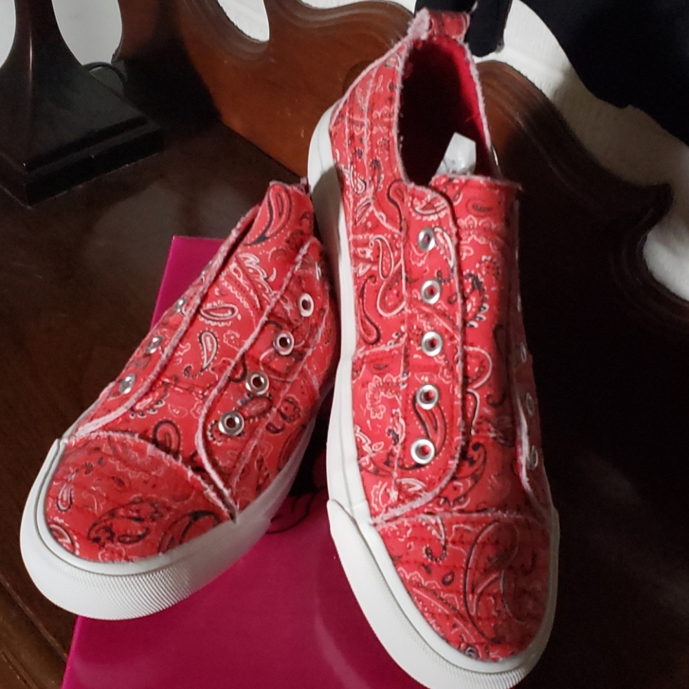 Corkys red bandana sneakers